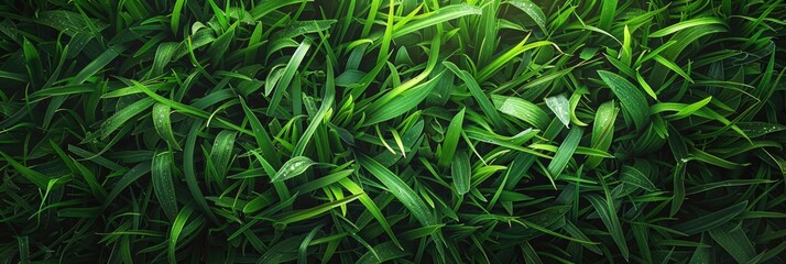 Fototapeta premium Grass Meadow Background. Lush Green Nature for a Relaxing Garden Setting