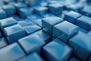 Obraz premium Close-up of blue cubes