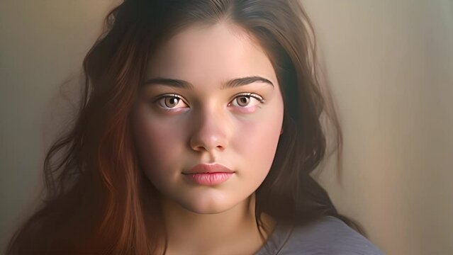 chubby teenager, fresh skin,