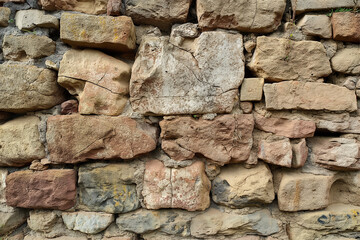 Close-Up of 18th Century Castle Stone Wall