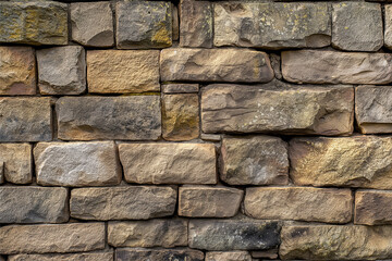 Naklejka premium Close-Up of 18th Century Castle Stone Wall