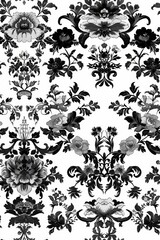 A seamless repeating pattern in black and white