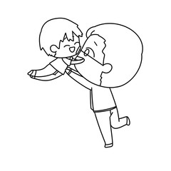 A man is holding a baby