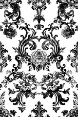 A seamless repeating pattern in black and white
