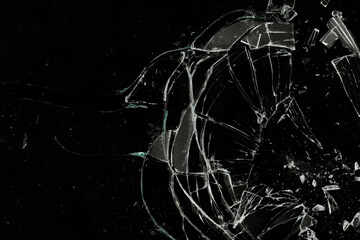 abstract hole broken glass texture