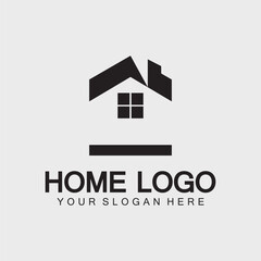 Fototapeta premium Home logo icon vector illustration design template.Home and house logo design vector, logo , architecture and building, design property , stay at home estate Business logo.