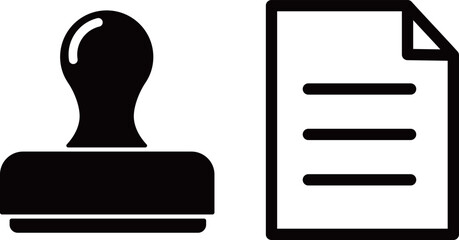 スタンプ　書類　アイコン