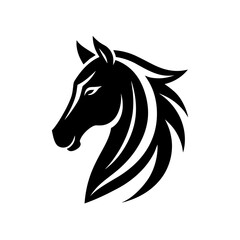 minimalist Horse logo vector art illustration icon