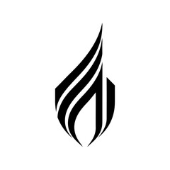 Obraz premium Minimalist business logo vector art illustration icon