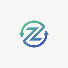 Minimalist Modern Letter Z Logo Design Vector