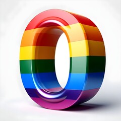 abstract rainbow background,  Symbol in the colors of the LGBT flag number 0
Generative AI