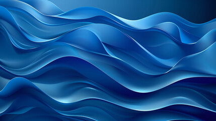 Fototapeta premium Abstract smooth blue vector wave and navy wallpaper
