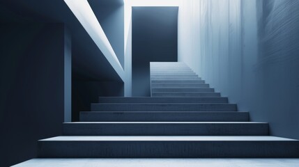 Fototapeta premium Minimalistic Abstract Architecture Desktop Wallpaper, Geometric Shapes, Monochromatic color, Modern Simplicity, banner design, brochure, pattern design, web, wallpaper, background template