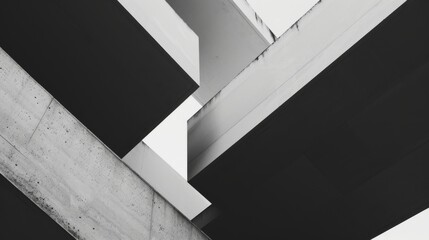 Fototapeta premium Minimalistic Abstract Architecture Desktop Wallpaper, Geometric Shapes, Monochromatic color, Modern Simplicity, banner design, brochure, pattern design, web, wallpaper, background template