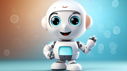 android with headphones