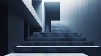 Obraz premium Minimalistic Abstract Architecture Desktop Wallpaper, Geometric Shapes, Monochromatic color, Modern Simplicity, banner design, brochure, pattern design, web, wallpaper, background template