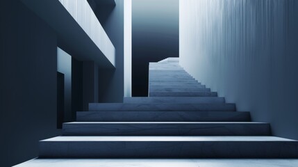 Fototapeta premium Minimalistic Abstract Architecture Desktop Wallpaper, Geometric Shapes, Monochromatic color, Modern Simplicity, banner design, brochure, pattern design, web, wallpaper, background template