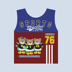 bear group of famous baseball players,design cartoon vector illustration