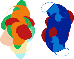 fluid shape illustrations in abstract vectors for graphic elements