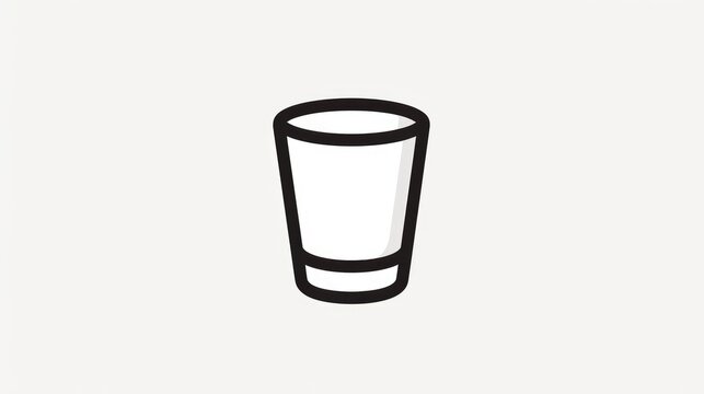 Black line icon of a shot glass for dishware use Ideal pictogram for websites mobile apps and promotions