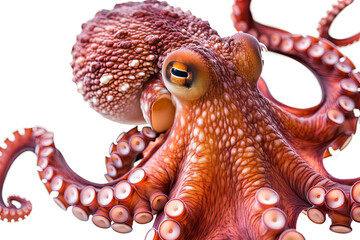Fototapeta premium Tentacle of octopus isolated on white background, sea creature