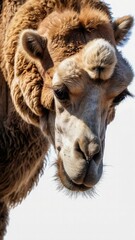 A Camel with an Arid Desert Background