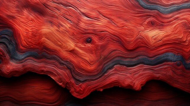 Vibrant Jarrah Wood Texture with Bold Red Patterns - Seamless 4' x 8' Sheet for Design Projects