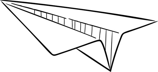 Hand drawn paper plane element vector