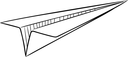Hand drawn paper plane element vector