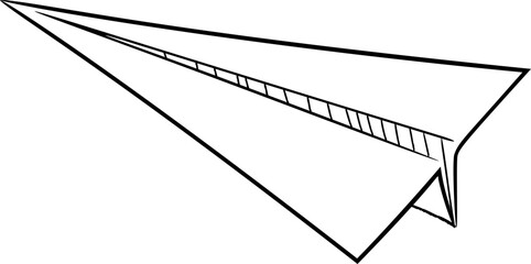 Hand drawn paper plane element vector
