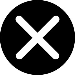 Fototapeta premium Cross mark in black circle