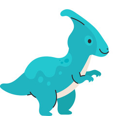 Cute dinosaur illustration vector