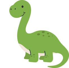 Cute dinosaur illustration vector