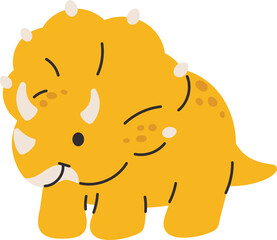 Cute dinosaur illustration vector