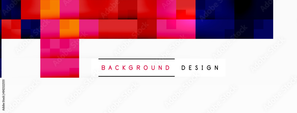 Wall mural dynamic colorful squares background. vector illustration for wallpaper, banner, background, card, bo - Wall murals