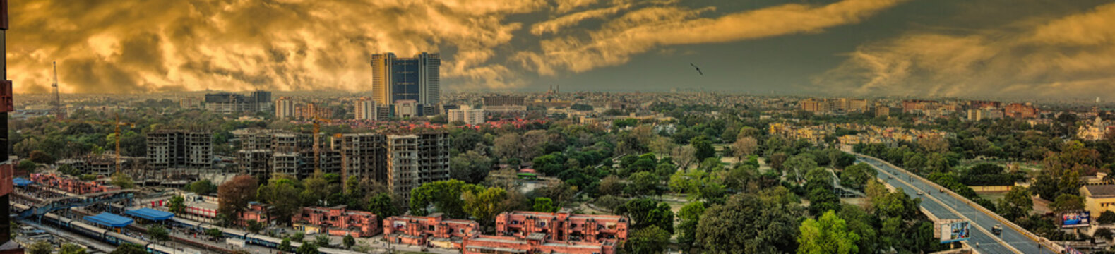 New Delhi, India, Panoramic view