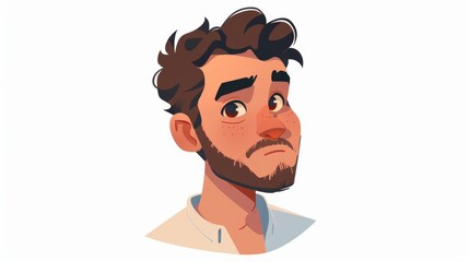 A cartoon character in the form of a man avatar