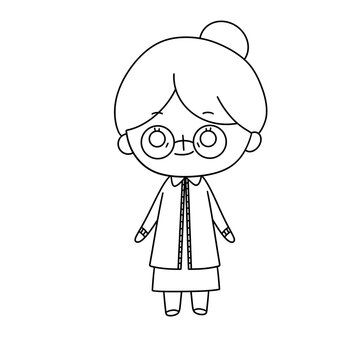 recommend clip art: A woman with glasses and a white coat