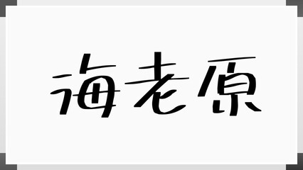 海老原 (日本人の名前・苗字) のホワイトボード風イラスト