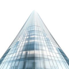 Obraz premium tall building with a glass facade and a clock