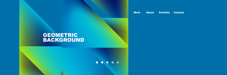 Gradient triangles composition with bright fluid colors. Vector Illustration For Wallpaper, Banner, Background, Card, Book Illustration, landing page