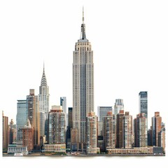 Fototapeta premium large city with a tall building in the middle