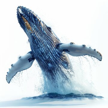 humpback whale jumping out of the water