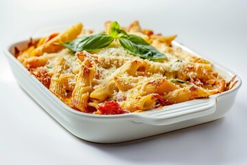 Cheesy Baked Penne with Fennel and Fresh Basil