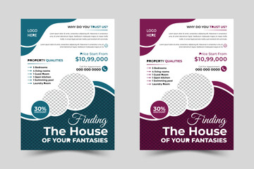 Modern Creative Real estate Flyer design vector template. Corporate real estate flyer design.