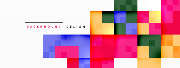 Dynamic colorful squares background. Vector Illustration For Wallpaper, Banner, Background, Card, Book Illustration, landing page