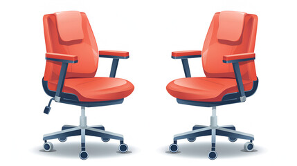 Obraz premium Office chair front and back
