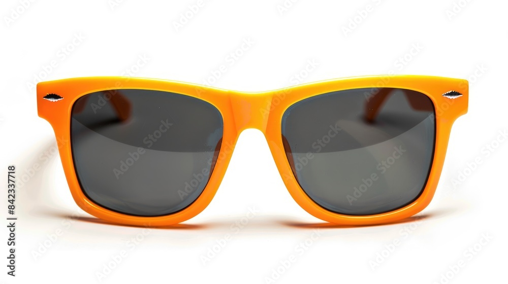 Canvas Prints Isolated Orange Sunglasses on a White Background