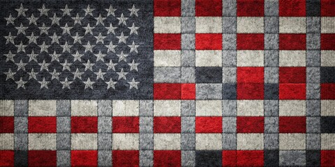 A flag made of squares of different colors