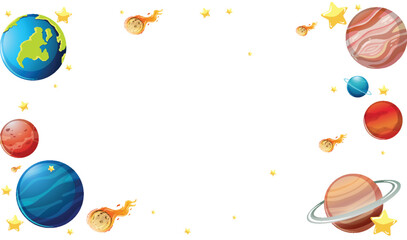 Planets, stars, and comets in outer space